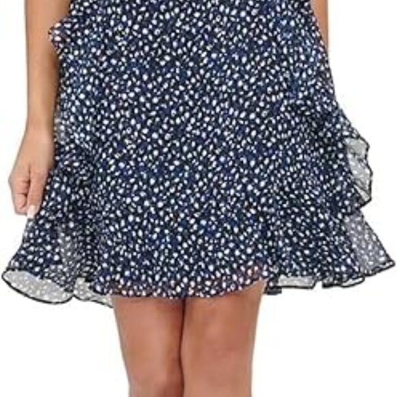 Tommy Hilfiger Ruffle Chiffon Mini Dress Size 2 - Picture 3 of 13